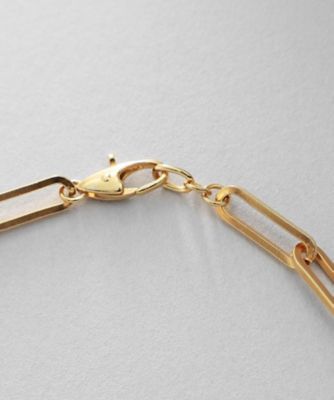 シルバー デザインチェーン フラットケーブルブレスレット（21cm