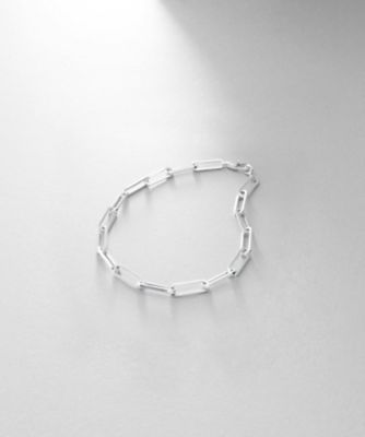 ＜COCOHNIK ONKITSCH (Women)＞シルバー　デザインチェーン　フラットケーブルブレスレット（２１ｃｍ）（２００２３９７１６１）