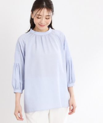 【夏ＳＡＬＥ／接触冷感／洗える】オフボディシャツブラウス（２００２３９７３６１）