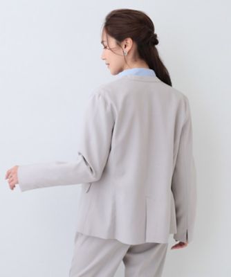 【Ｓ－ＬＬ／セットアップ可／通勤／セレモニー】ノーカラージャケット（２００２３９７５０７）