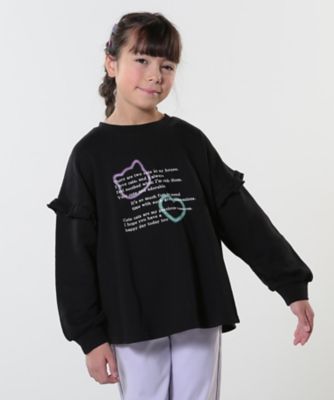 【１３０－１５０ｃｍ／洗える／姉妹リンク可】お袖フリルがアクセント　アソートプリントスウェット（２００２３９７５５４）