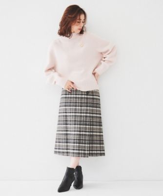 洗える】ミドルゲージ モックネックニット（2002397697