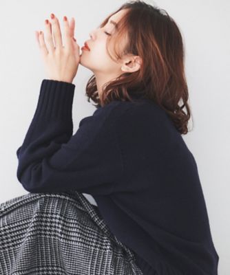 洗える】ミドルゲージ モックネックニット（2002397697