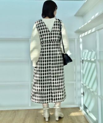 【オトナ女子のキレイめジャンスカ】モールチェックツイードジャンスカ（２００２３９７８３３）