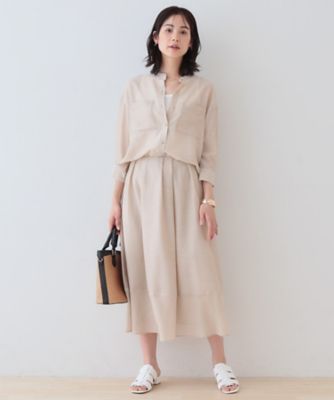 新色登場！【洗える／エアリー素材】巻き風ロングスカート