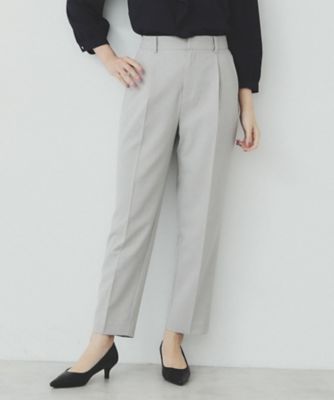＜index (Women)＞ストレッチテーパードパンツ／セットアップ対応可【洗濯機洗い可／イージーアイロン／抗ピル】（２００２４０４５７４）