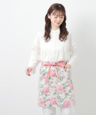 ＜LAURA ASHLEY＞シャーボーン柄　カフェ　エプロン（２００２４０４７０９）