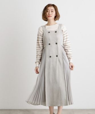 ＜GROVE (Women)＞マシュマロタッチサイドプリ―ツワンピース（２００２４０４７２５）