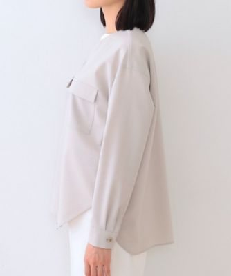 ブラウス シャツ 春SALE！「洗える／SETUP可能」ダブルポケット シャツブルゾン レディース INDIVI｜春SALE!【洗える/SETUP可能】ダブルポケット シャツ