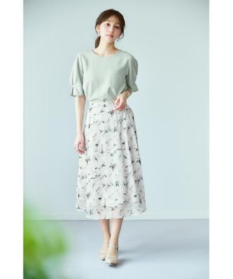 《８色展開／ＸＳ－ＬＬサイズ》タックパフスリーブブラウス【洗濯機洗い可／吸水速乾／防シワ／抗ピル】（２００２４０５１０６）