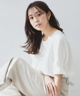 《８色展開／ＸＳ－ＬＬサイズ》タックパフスリーブブラウス【洗濯機洗い可／吸水速乾／防シワ／抗ピル】（２００２４０５１０６）