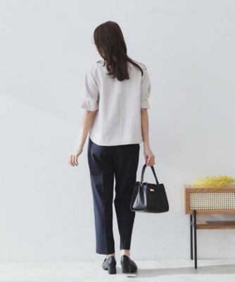 《８色展開／ＸＳ－ＬＬサイズ》タックパフスリーブブラウス【洗濯機洗い可／吸水速乾／防シワ／抗ピル】（２００２４０５１０６）