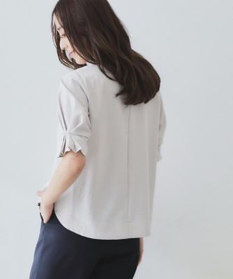 《８色展開／ＸＳ－ＬＬサイズ》タックパフスリーブブラウス【洗濯機洗い可／吸水速乾／防シワ／抗ピル】（２００２４０５１０６）
