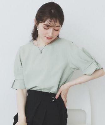 《８色展開／ＸＳ－ＬＬサイズ》タックパフスリーブブラウス【洗濯機洗い可／吸水速乾／防シワ／抗ピル】（２００２４０５１０６）