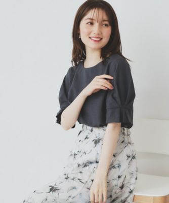《８色展開／ＸＳ－ＬＬサイズ》タックパフスリーブブラウス【洗濯機洗い可／吸水速乾／防シワ／抗ピル】（２００２４０５１０６）