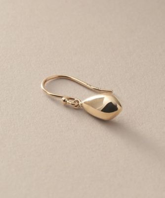 Ｋ１０中空デフォルメペアシェイプ　フックピアス（２００２４０５１１１）