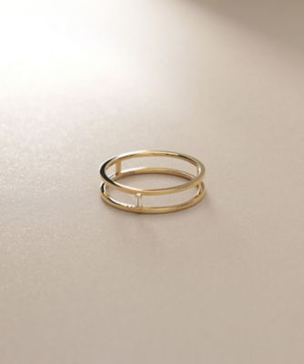 Ｋ１０ダイヤモンド　バゲットカットスリット　リング（２００２４０５１１３）