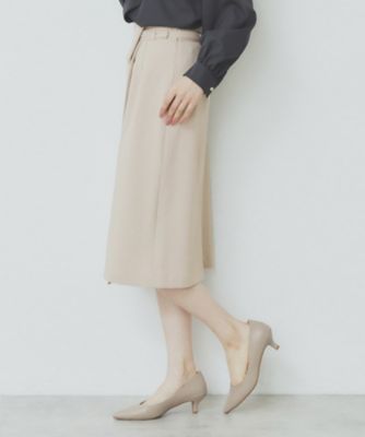 Aラインスカート Aラインラップスカート【洗濯機洗い可／イージーアイロン／防