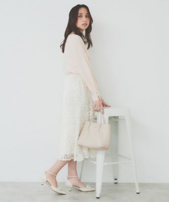 フラワーレース刺繍マーメイドスカート【洗濯機洗い可】（２００２４０５３９７）