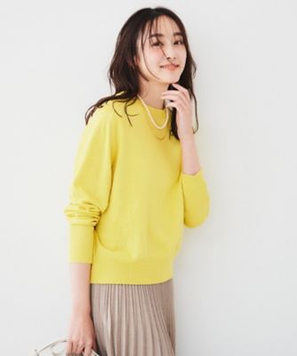 アンサンブル可能／洗える】リネン混ベーシックプルオーバー
