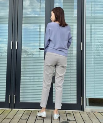 【２０２５春新作！ラクチンきれい見えパンツ】リボンハイパーストレッチパンツ（２００２４０５６１０）