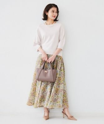 セットアップ可能】オールドフラワー プリントスカート