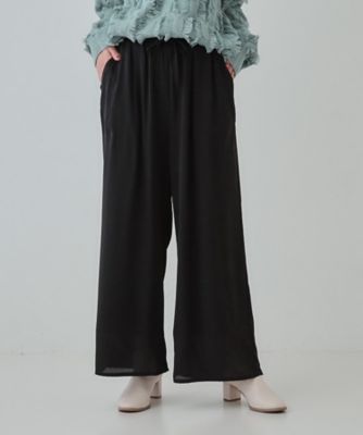 新品フォクシーカシミヤパンツキュロット風濃紺ネイビー上質定価10万円超