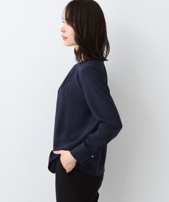 ブラウス シャツ 春SALE！「日本製／トリアセテート混」タックデザインブラウス レディース 夏SALE／UVカット／接触冷感／マシンウォッシュ可能】タック