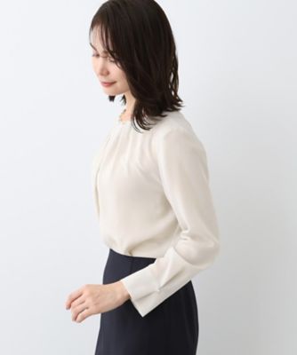 春SALE！【日本製／トリアセテート混】タックデザイン