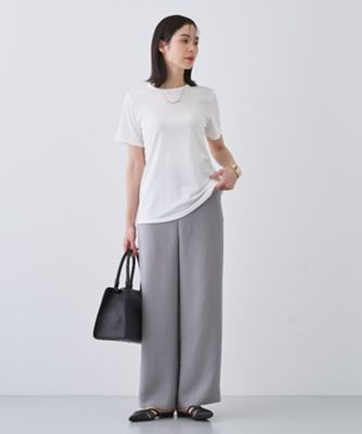 tシャツ 春SALE！「日本製／トリアセテート」きれいめTシャツ レディース 春SALE！【日本製／トリアセテート】きれいめTシャツ