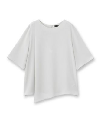 春SALE！【日本製／トリアセテート混】アシメラインブラウス 春SALE！【日本製／トリアセテート混】アシメラインブラウス