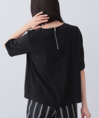 春SALE！【日本製／トリアセテート混】アシメラインブラウス 春SALE！【日本製／トリアセテート混】アシメラインブラウス