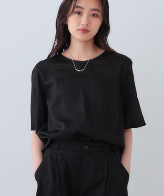 ＜INDIVI S (Women/小さいサイズ)＞【日本製／ＳＥＴＵＰ可能】ガーゼ素材Ｔブラウス（２００２４０５８５７）