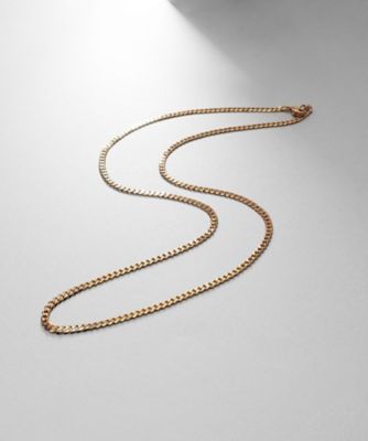＜COCOHNIK ONKITSCH (Women)＞シルバー　デザインチェーン　ライトフラットカーブネックレス（５５ｃｍ）　ＧＰ（２００２４０６１１０）