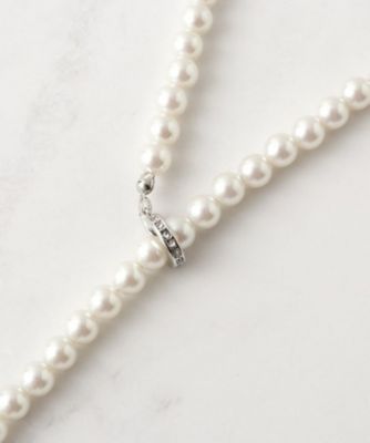 新作【新品】アレク 希少　クリップ M パール セレモニー】パール調フリークリップネックレス