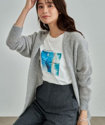 【SALE】INDIVI (Women)/インディヴィ【UVケア/選べるデザイン】フォト & ロゴ プリントTシャツ(2002406536) シロ002 トップス【三越伊勢丹/公式】