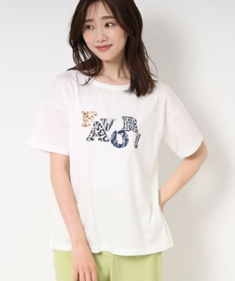 【Ｍ～４Ｌサイズ】刺繍＆スパンコール　ロゴデザインＴシャツ（２００２４０６７７２）