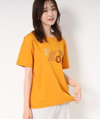 【Ｍ～４Ｌサイズ】刺繍＆スパンコール　ロゴデザインＴシャツ（２００２４０６７７２）