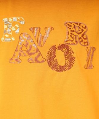 【Ｍ～４Ｌサイズ】刺繍＆スパンコール　ロゴデザインＴシャツ（２００２４０６７７２）
