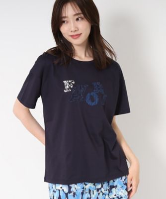 【Ｍ～４Ｌサイズ】刺繍＆スパンコール　ロゴデザインＴシャツ（２００２４０６７７２）