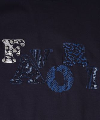 【Ｍ～４Ｌサイズ】刺繍＆スパンコール　ロゴデザインＴシャツ（２００２４０６７７２）