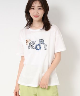 【Ｍ～４Ｌサイズ】刺繍＆スパンコール　ロゴデザインＴシャツ（２００２４０６７７２）