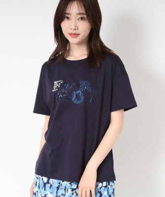 【Ｍ～４Ｌサイズ】刺繍＆スパンコール　ロゴデザインＴシャツ（２００２４０６７７２）