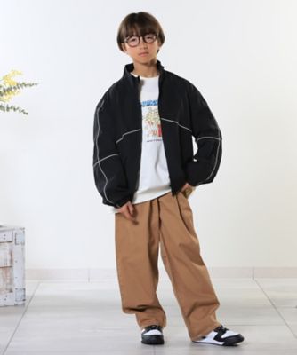 【１００－１５０ｃｍ／洗える／男女兼用】スタンドカラー　パイピングブルゾン（２００２４０７９３２）