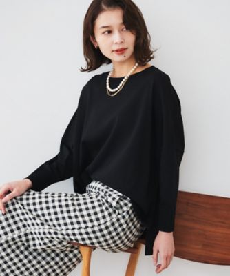 体型カバー／透けにくい】ワイドシルエットニット