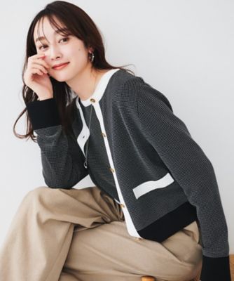 配色カラー／アンサンブル可能】キレイめ カーディガンニット