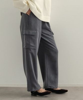 【SALE】OPAQUE.CLIP (Women)/オペークドットクリップ ヘリンボーンイージーカーゴパンツ(2002409602) グレー014 パンツ・ズボン【三越伊勢丹/公式】