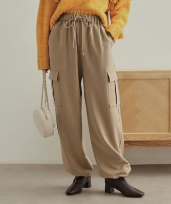 ヘリンボーンイージーカーゴパンツ【洗濯機洗い可