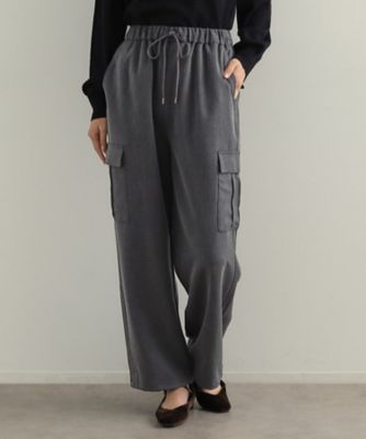 AURALEE ヘリンボーンカーゴパンツ AURALEE women's / WOOL HERRINGBONE CARGO PANTS (BLACK) - TROUPE