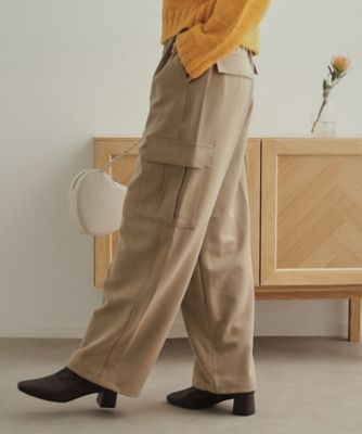 【SALE】OPAQUE.CLIP (Women)/オペークドットクリップ ヘリンボーンイージーカーゴパンツ(2002409602) ベージュ052 パンツ・ズボン【三越伊勢丹/公式】